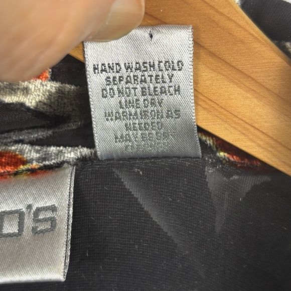 Chico's Velvet Burnout Button Down Whimsigoth Fairy Shirt Sz 0 = M Long Sleeve - Picture 9 of 13